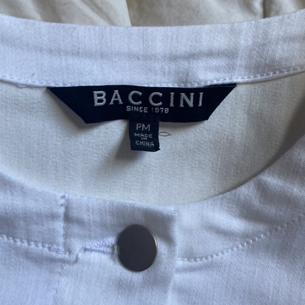 Baccini White Button Down Jacket - image 2